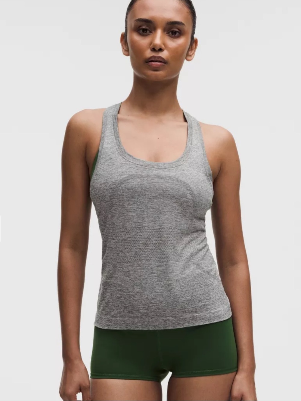 Women’s lululemon Gray Swiftly Tech Racerback Tank Top- race length- size 4
